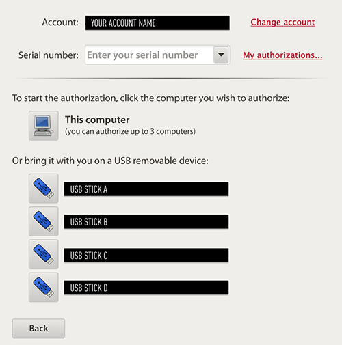 authorise computer or usb